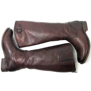 Frye Pippa Tall dark brown leather zip back riding boot #77007 size 8 - EUC
